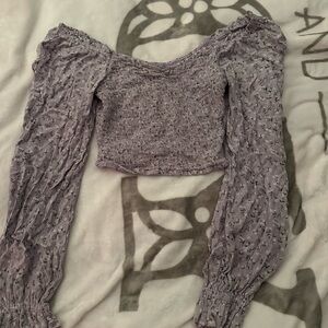 Hollister Lavender Textured Knit Top
